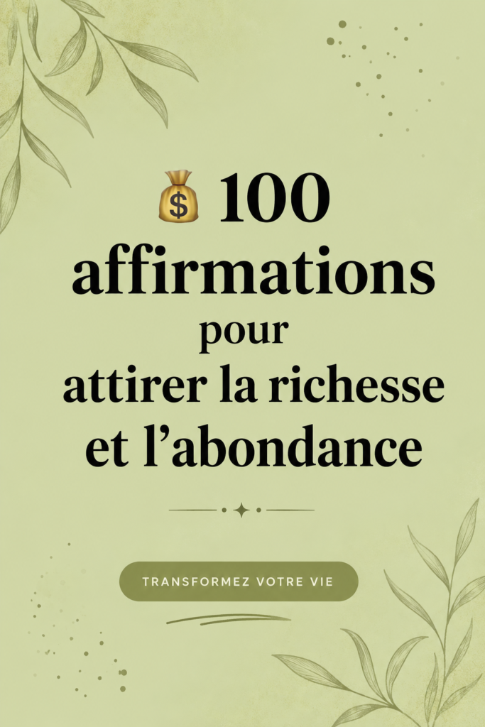 Femme souriante regardant un panneau avec des affirmations pour attirer la richesse.