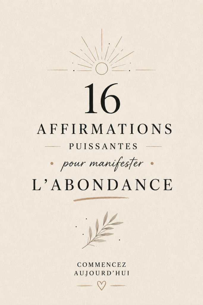 Femme souriante pratiquant des affirmations devant un miroir pour attirer l'abondance.