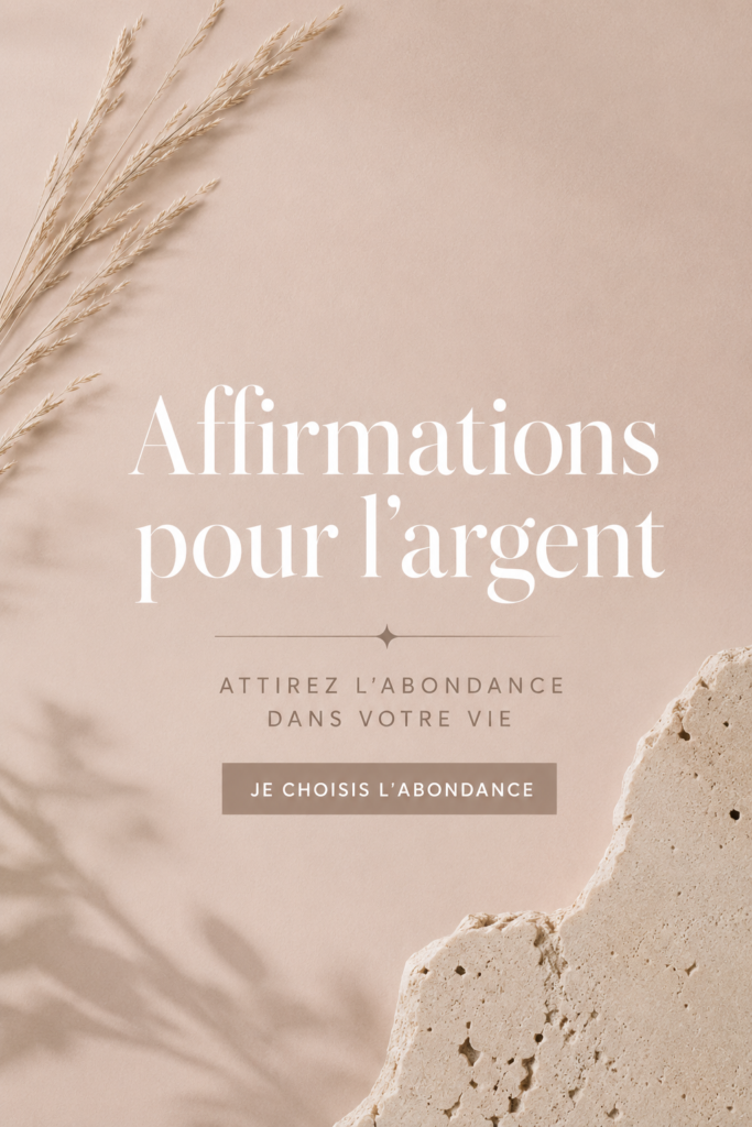 Affirmations inspirantes sur un fond motivant