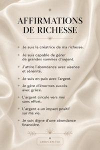 Une illustration d'une femme méditant en pleine nature, représentant la richesse intérieure.