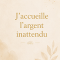 Femme méditant avec des affirmations positives sur l'argent