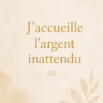 Femme méditant avec des affirmations positives sur l'argent