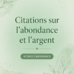 Une citation inspirante sur l'abondance financière écrite sur un tableau.