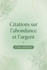 Une citation inspirante sur l'abondance financière écrite sur un tableau.