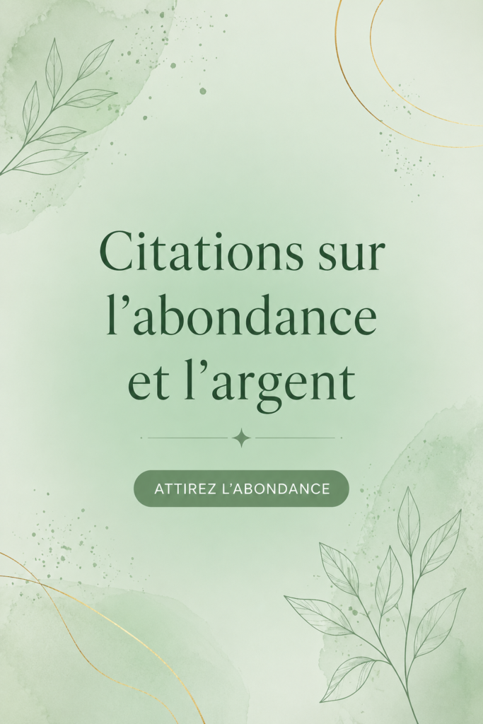 Une citation inspirante sur l'abondance financière écrite sur un tableau.