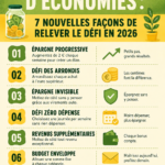 Illustration d'une femme organisant ses finances pour économiser.