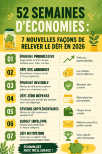 Illustration d'une femme organisant ses finances pour économiser.