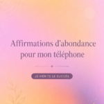 Fonds d'écran motivant sur le thème de l'argent avec des affirmations inspirantes.