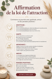Femme méditant en pleine nature, symbolisant la loi d'attraction et la sérénité