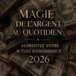 Femme pratiquant un rituel financier en tenant un carnet
