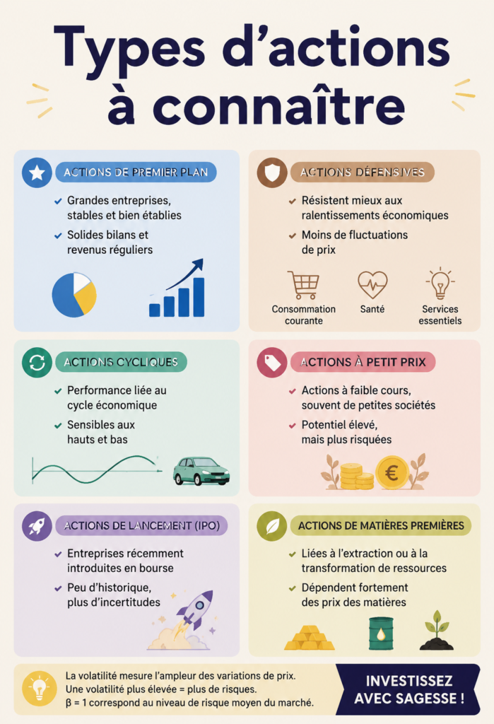 Illustration de la bourse avec des graphiques de tendances financières et des actions à surveiller