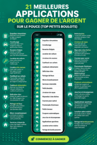 Femme utilisant une application sur son téléphone pour gagner de l'argent.