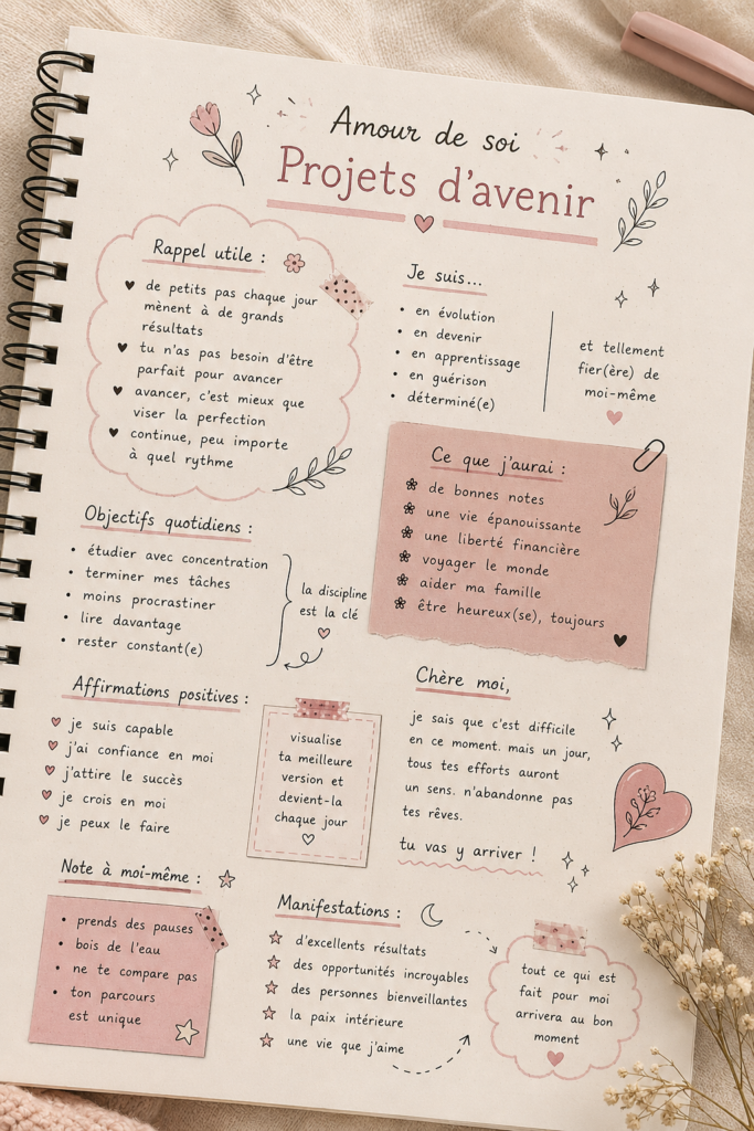 Femme souriante pratiquant l'amour de soi dans un cadre apaisant