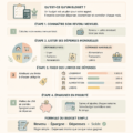 Femme qui établit un budget avec un carnet et un ordinateur