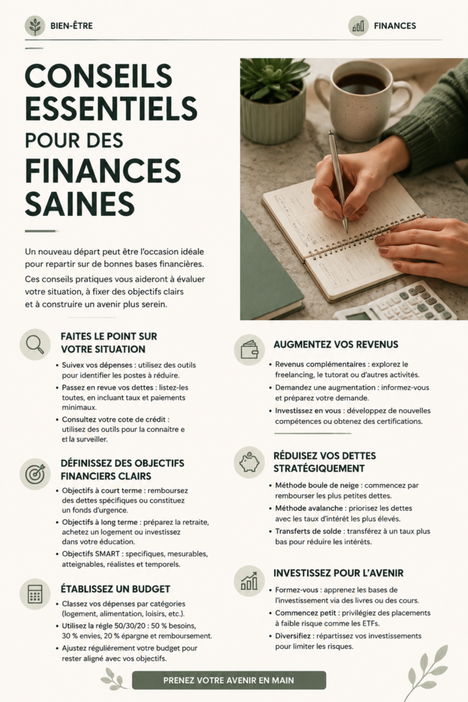 Femme souriante consultant son budget à une table