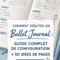 Une page de bullet journal avec des illustrations colorées et bien organisées.