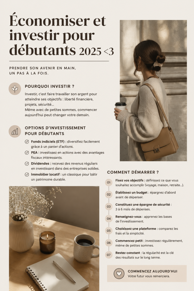 Femme examinant ses finances avec un carnet et un ordinateur, prête à épargner et investir.