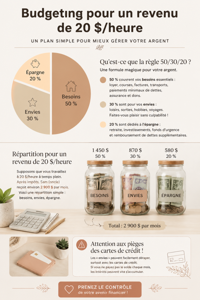 Image d'une femme examinant son budget mensuel avec une calculatrice.