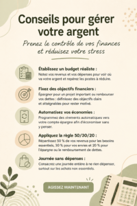 Femme souriante planifiant son budget avec un ordinateur et un carnet