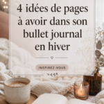 Page d'hiver d'un bullet journal avec décorations hivernales