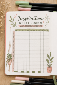 Présentation de bullet journals avec des pages créatives et inspirantes.