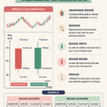 Un graphique boursier avec des tendances marquées, illustrant l'évolution des actions