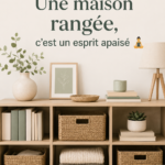 Intérieur d'une maison bien rangée avec des couleurs apaisantes