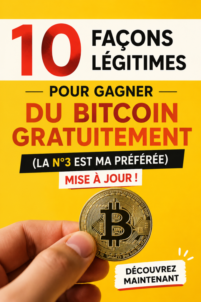 Image illustrant des méthodes pour gagner du Bitcoin facilement.