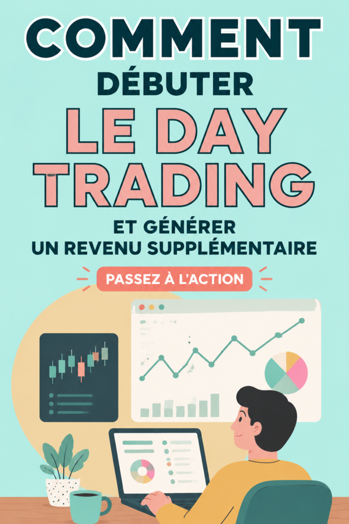 Femme en train de travailler sur un ordinateur pour du day trading