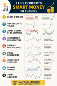 Femme en train d'étudier des concepts de trading pour améliorer ses performances financières.