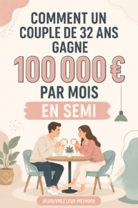 Un couple souriant dans un cadre de vie confortable, symbolisant le succès financier.