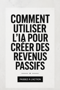 Illustration d'une femme utilisant l'intelligence artificielle pour générer des revenus passifs