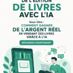 Femme utilisant un ordinateur pour écrire un livre avec l'aide de l'intelligence artificielle.