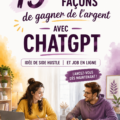Une femme utilisant ChatGPT sur son ordinateur pour générer des revenus