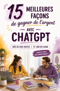 Une femme utilisant ChatGPT sur son ordinateur pour générer des revenus