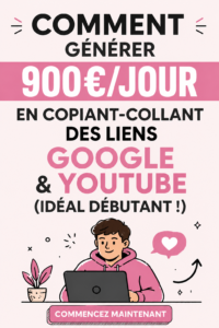 Femme utilisant un ordinateur pour partager des liens et gagner de l'argent en ligne.