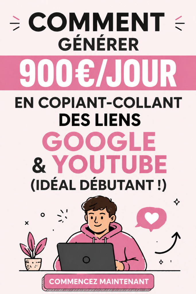 Femme utilisant un ordinateur pour partager des liens et gagner de l'argent en ligne.
