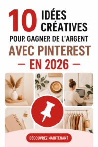 Femme créative utilisant Pinterest pour gagner de l'argent avec son ordinateur