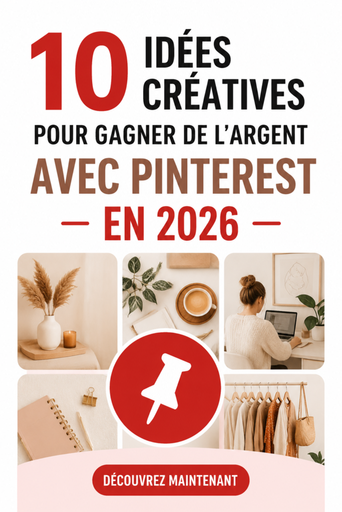 Femme créative utilisant Pinterest pour gagner de l'argent avec son ordinateur