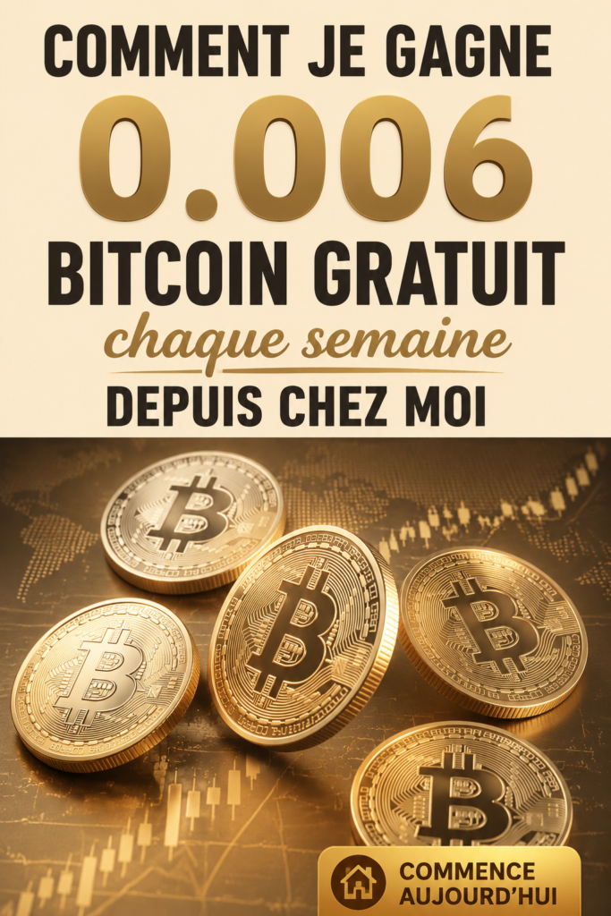 Femme souriante utilisant un ordinateur pour gagner des bitcoins