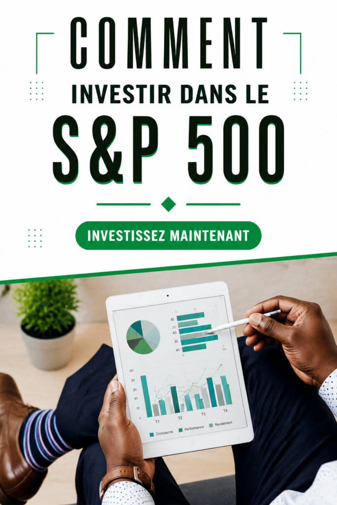 Un graphique illustrant la performance du S&P 500 en tant qu'indice boursier.