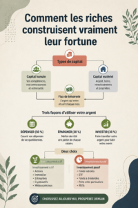 Une femme souriante consultant des documents financiers pour planifier son avenir financier.