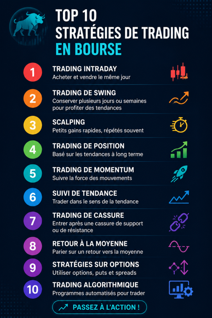 Femme regardant des graphiques boursiers sur un ordinateur, illustrant des stratégies de trading.
