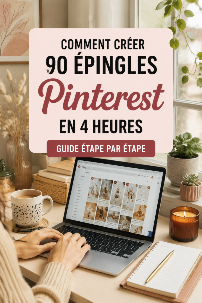 Femme utilisant Pinterest avec un tableau d'épingles créatives
