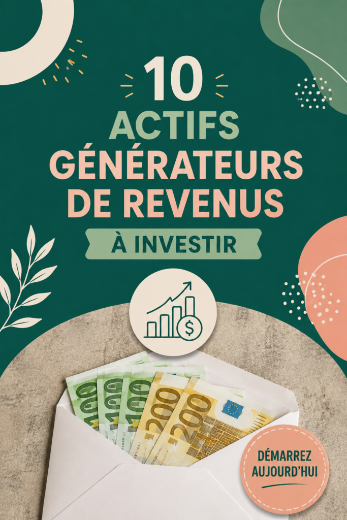 Une femme souriante consultant un graphique sur des investissements générateurs de revenus.