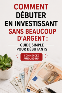 Femme pensant à investir avec un petit budget, entourée de graphiques financiers