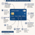 Illustration de cartes de crédit avec des éléments de protection comme l'EMV chip