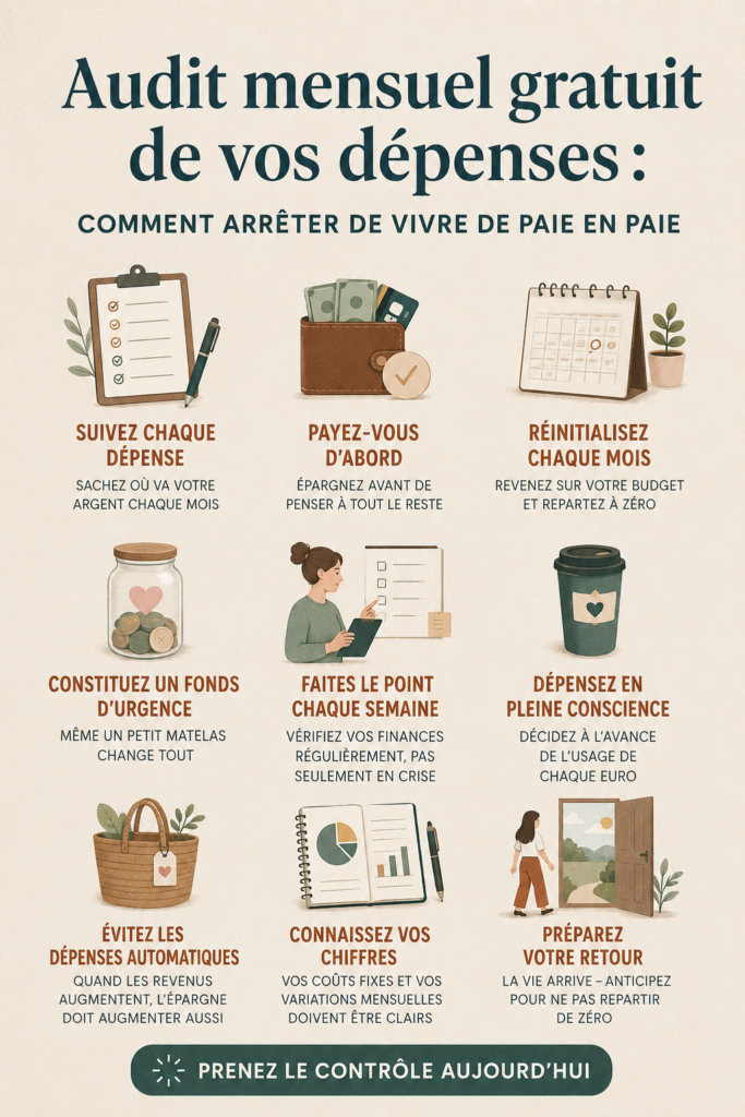Femme souriante travaillant sur ses finances personnelles avec un ordinateur et des papiers à la main