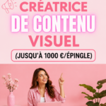 Femme créant un contenu sur Pinterest pour monétisation