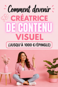 Femme créant un contenu sur Pinterest pour monétisation